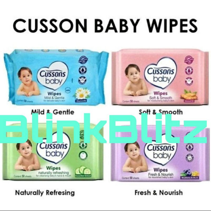 Tissue Basah Cussons Tisu 50 Sheet Cusson Baby Wipes