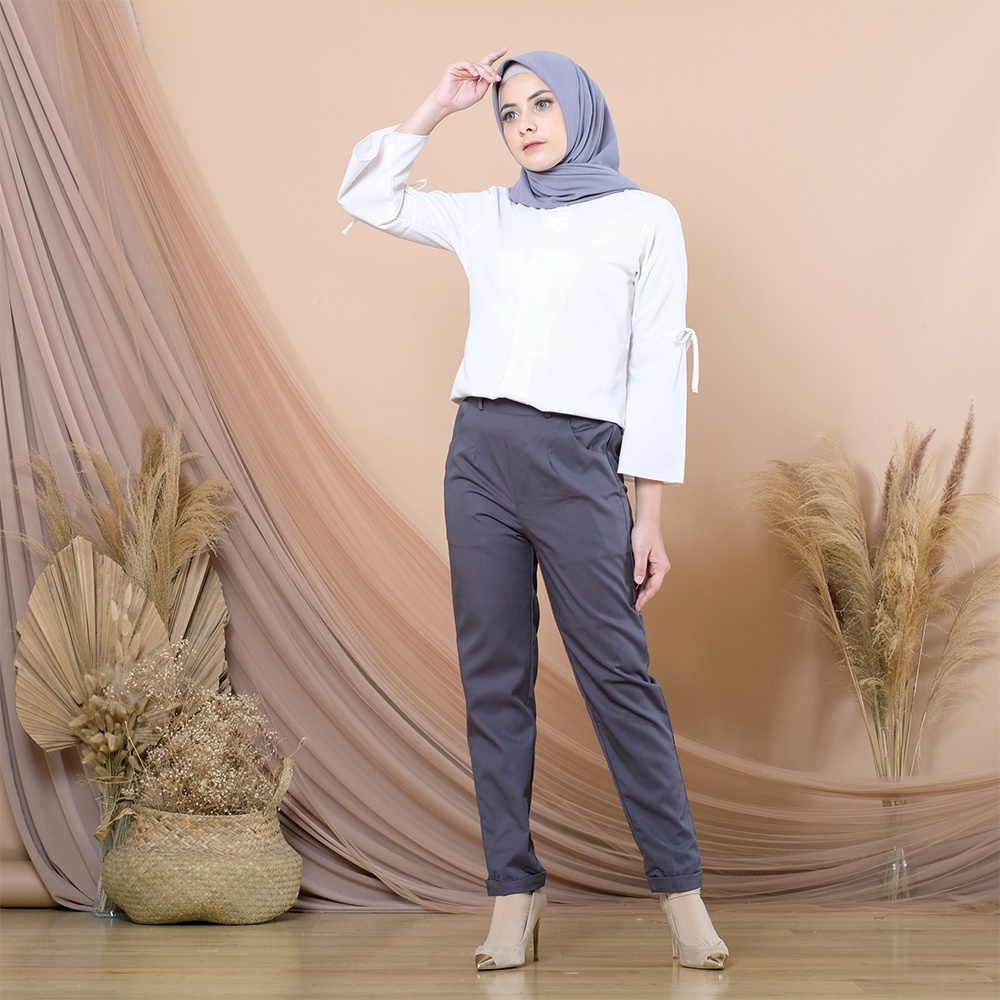 COD - S, M, L, XL, XXL ORIGINAL Celana Panjang Wanita - NETJES Pants SKU COLOR 1 of 2