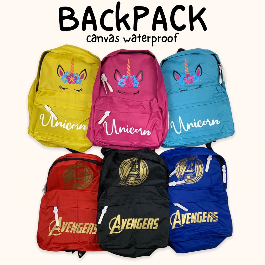 

TAS RANSEL ANAK ANTI AIR PREMIUM SABLON CANVAS WATERPROOF
