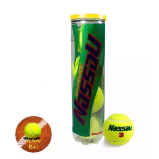 Bisa COD Bola tenis nassau championship tenis ball original isi 4