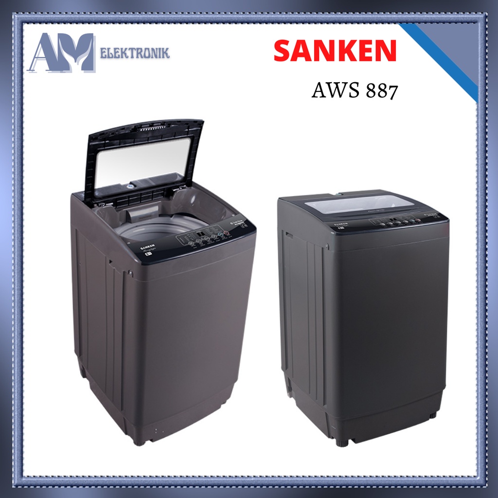 MESIN CUCI SANKEN AWS 887 GS / 8 KG