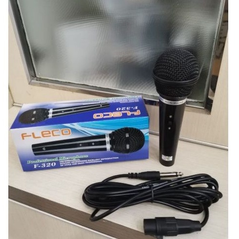 Microphone Kabel Fleco F-320 Mic Kabel Fleco 320 - Mic Karaoke Suara Halus Dan Lembut