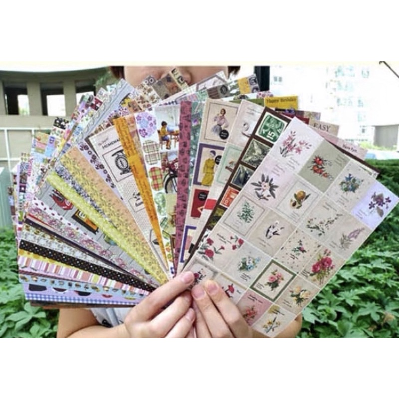 

sticker tema vintage cutie quality import,jual perpack isi 16 sheet