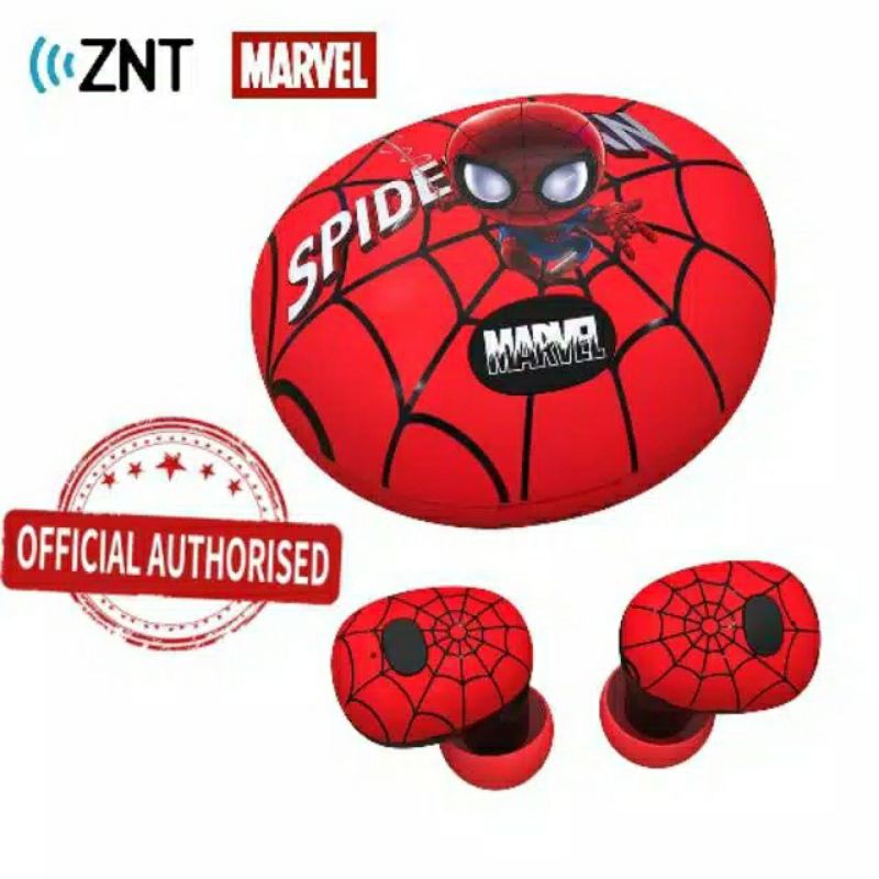 ZNT Marvel Spiderman Earphone TWS Stereo Bluetooth 5.0 Original