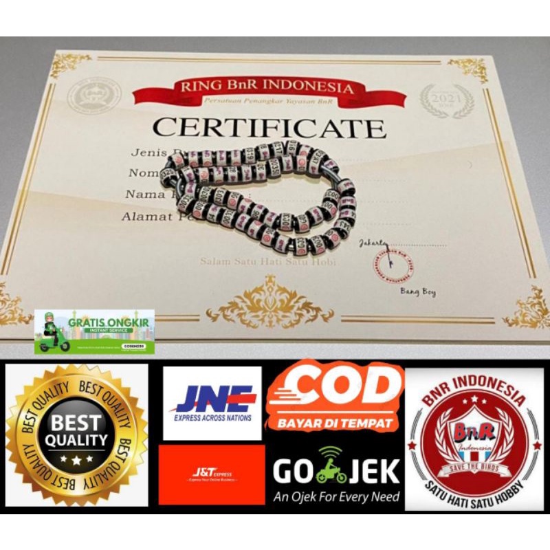 Ring Bnr Murai Dan Sertifikat Asli Resmi Terpercaya Nomer Cantik Terlaris.