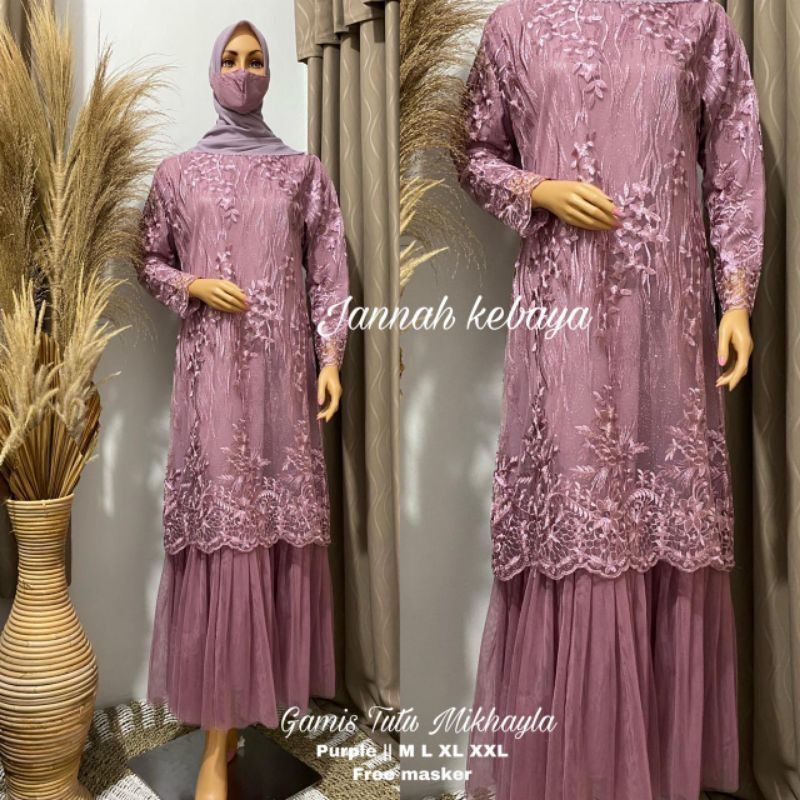 KEBAYA REAL PICT/BISA COD/GAMIS TUTU MIKAYLA/BY JANNAH