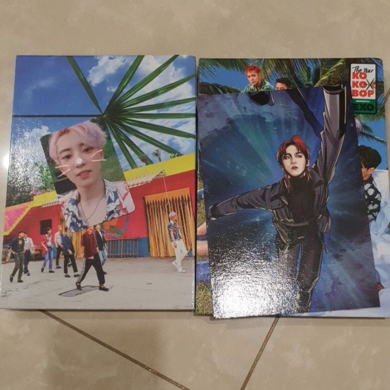 EXO THE WAR KOKOBOP UNSEALED A AND B VER CHANYEOL PC BAEKHYUN POSTCARD