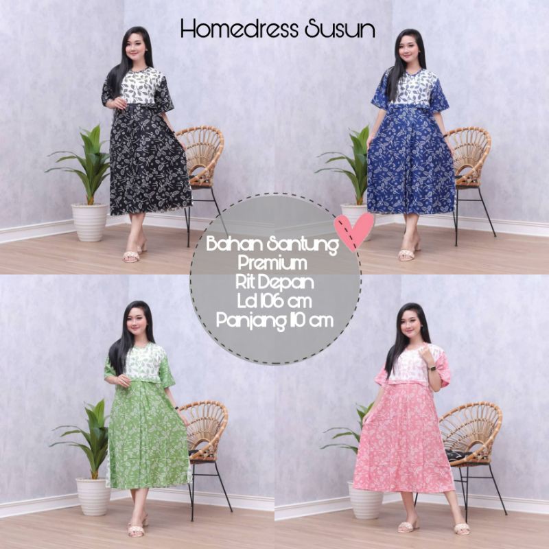 Homedreess Susun Motif Daun Rit All Size