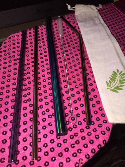 Full Set Stainless Straw / Ecofriendly Drinking Straw / Reusable Straw With Brush & Pouch