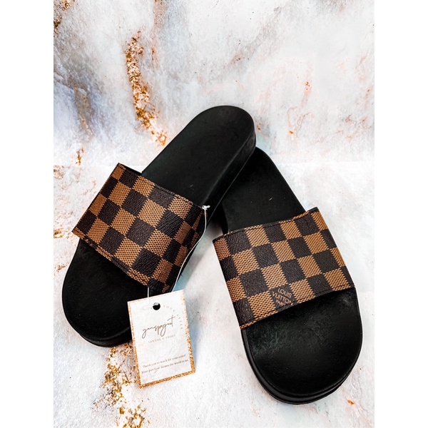 Sandal pria & wanita slipper Damier