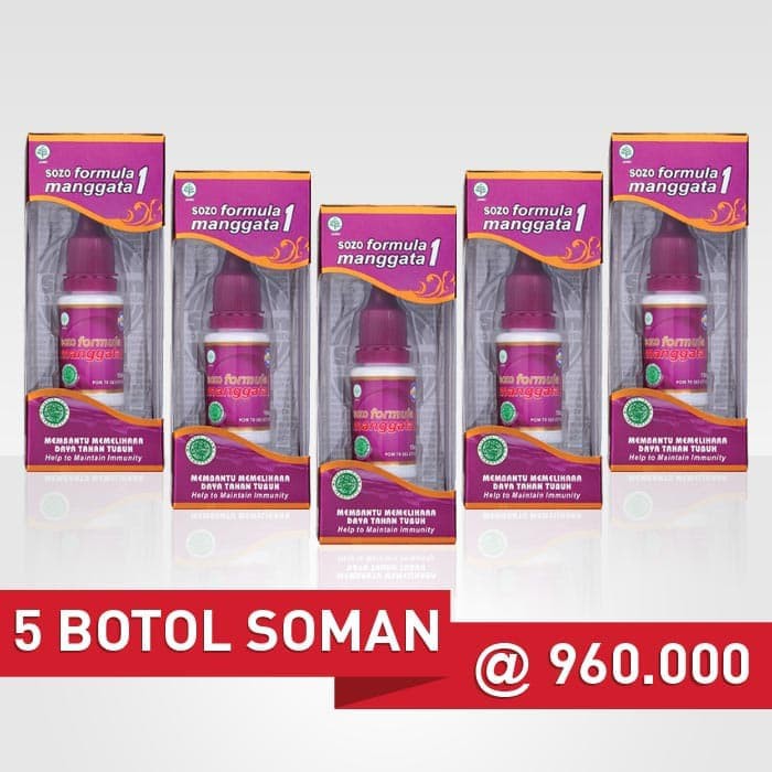 Ori Jamu Tetes Sozo Formula Manggata 1 (Soman 1) Khusus 5Pcs Manjur