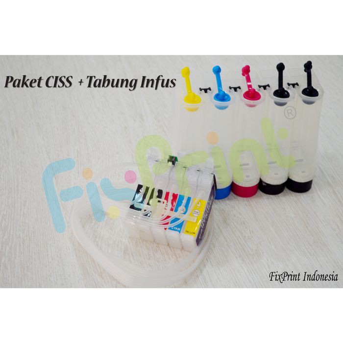CISS + Tabung Tinta Epson T1100 T30 Cartridge 103 Infus Printer TX550W FPJNew1581