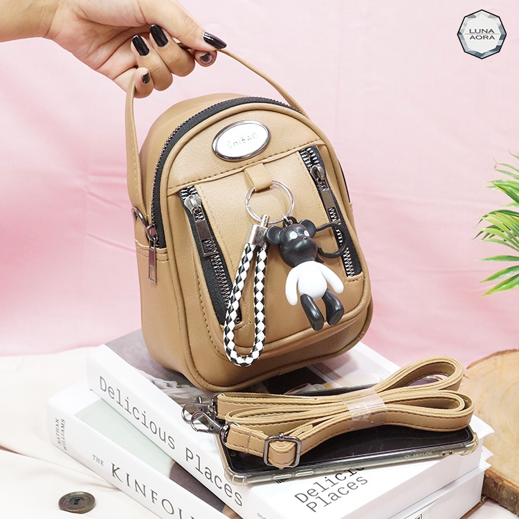 Luna Aura Tas Ransel Mini Wanita Minixo 3in1 Free Gantungan Mini Tas Jinjing Wanita Terbaru Tas Slempang Bahu wanita Tas wanita ootd Termurah