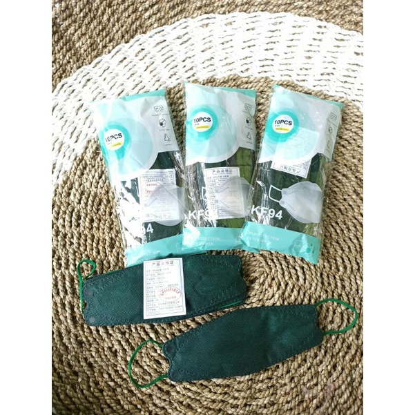 MASKER KF94 HIJAU BOTOL | MASKER KF94 WARNA | MASKER DAILY