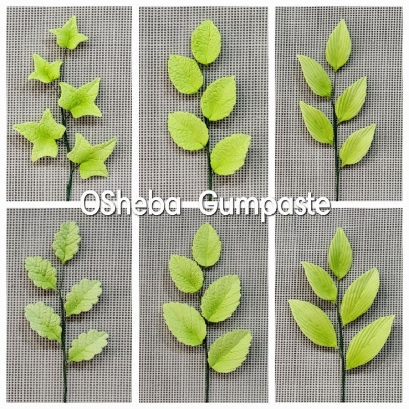 

[osheba] gumpaste daun rangka berkawati satuan