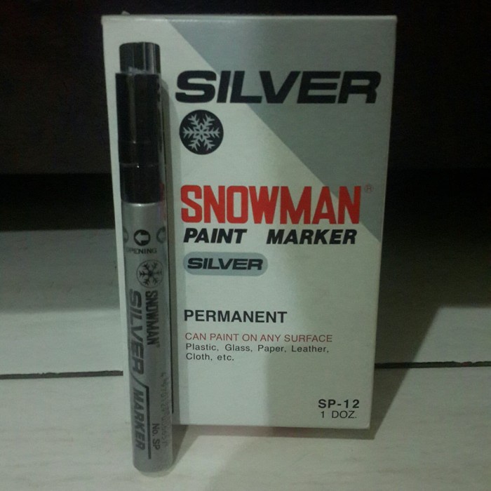 

Gaya Spidol Snowman Permanent Marker Warna Silver Gilaa!!!