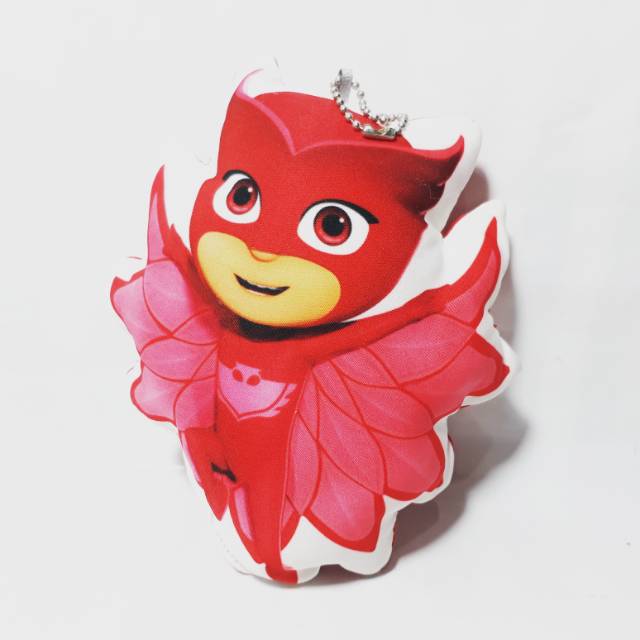 Boneka Ganci Gantungan Kunci Red Pink Pjmask Pjmasks PJ Masks Mask Owlette Amaya Burung Hantu Owl Ow