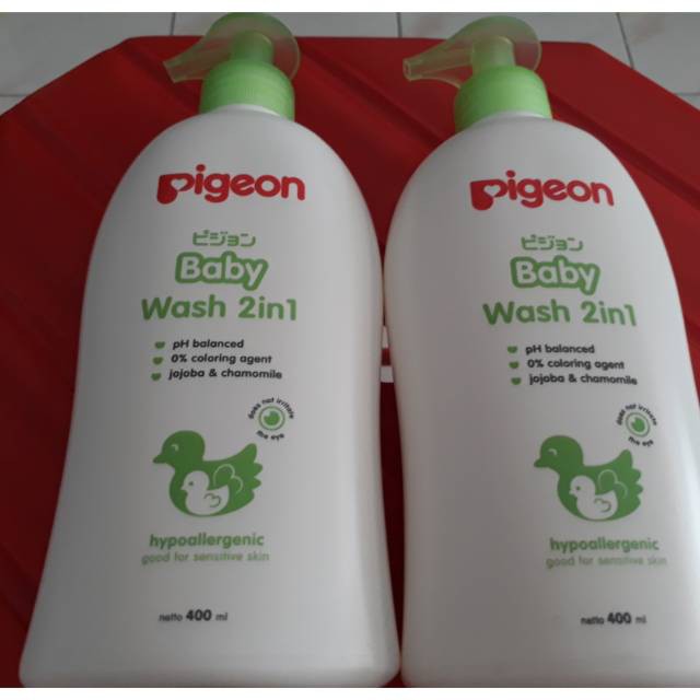 Pigeon Baby Sabun Sampo Shampoo Cair Wash Botol Bottle 2 in 1 Pump 400 ml Chamomile