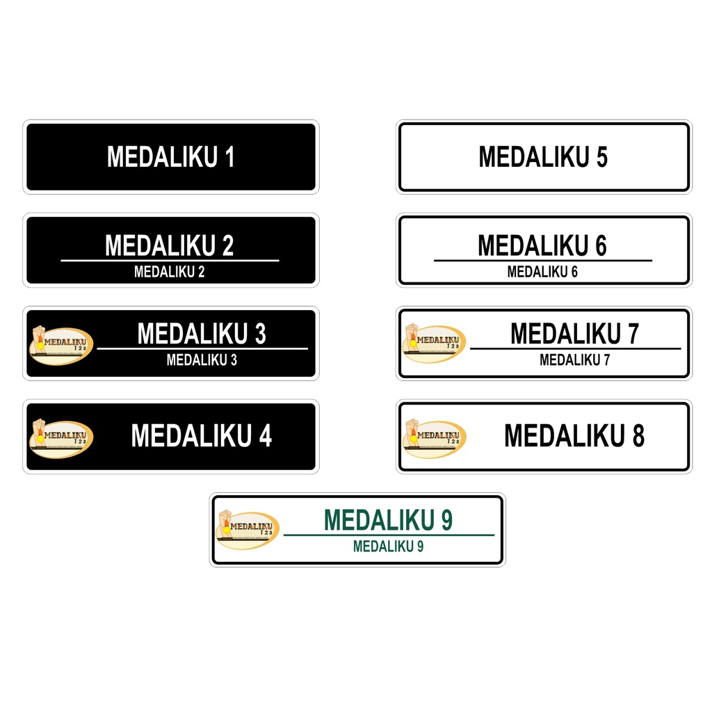 Nama Dada Kuningan Name Tag Peniti Bahan Plat Kuningan Plat Stainless