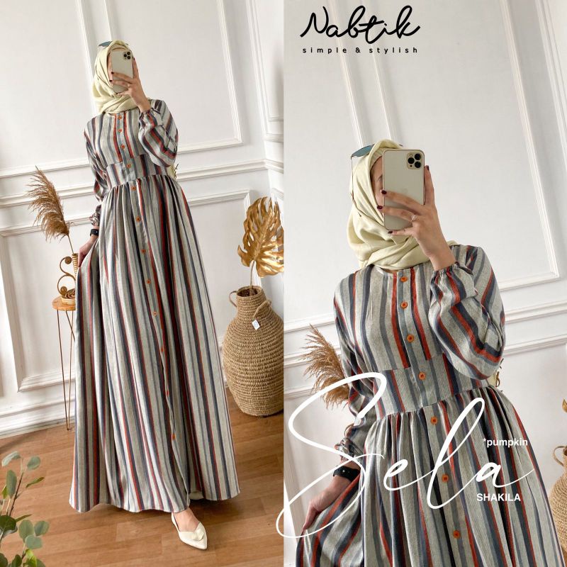Gamis sela ori nabtik terbaru / Gamis terbaru / Dress Original Nabtik