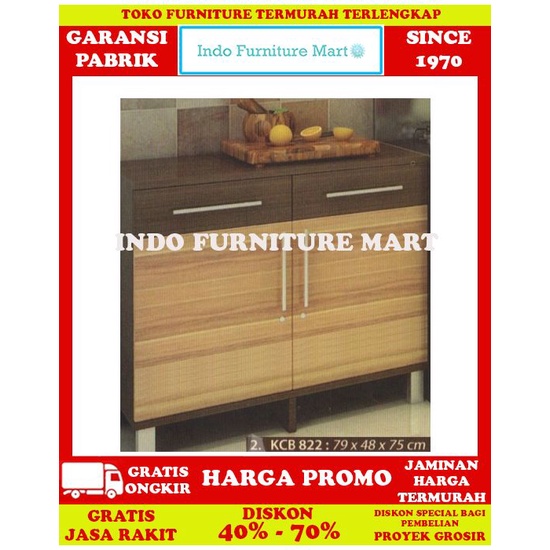 Kitchen Set Minimalis Lemari Dapur Set Bawah Sucitra Kcb 822 2 Pintu
