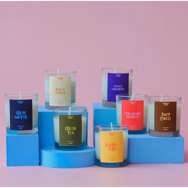 Classic Scented Candle 60 Gr.- Lilin aromaterapi - Gift Hadiah Souvenir