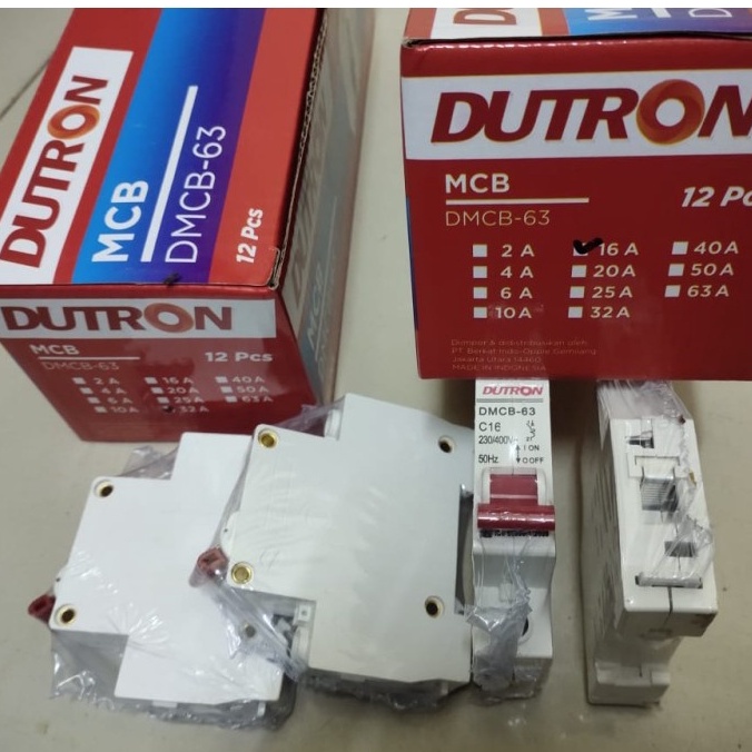 MCB TERDAPAT BANYAK TYPE/Domae DUTRON 1 Phase CIRCUIT BREAKER SNI/INSTALASI LISTRIK