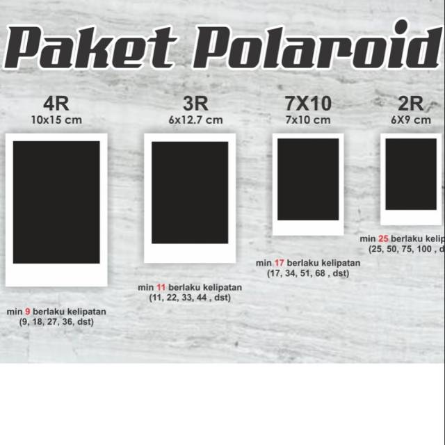 

CETAK POLAROID CUSTOM LAMINASI