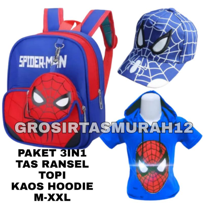 Baju anak kaos led hodie anak superhero led SpidMan