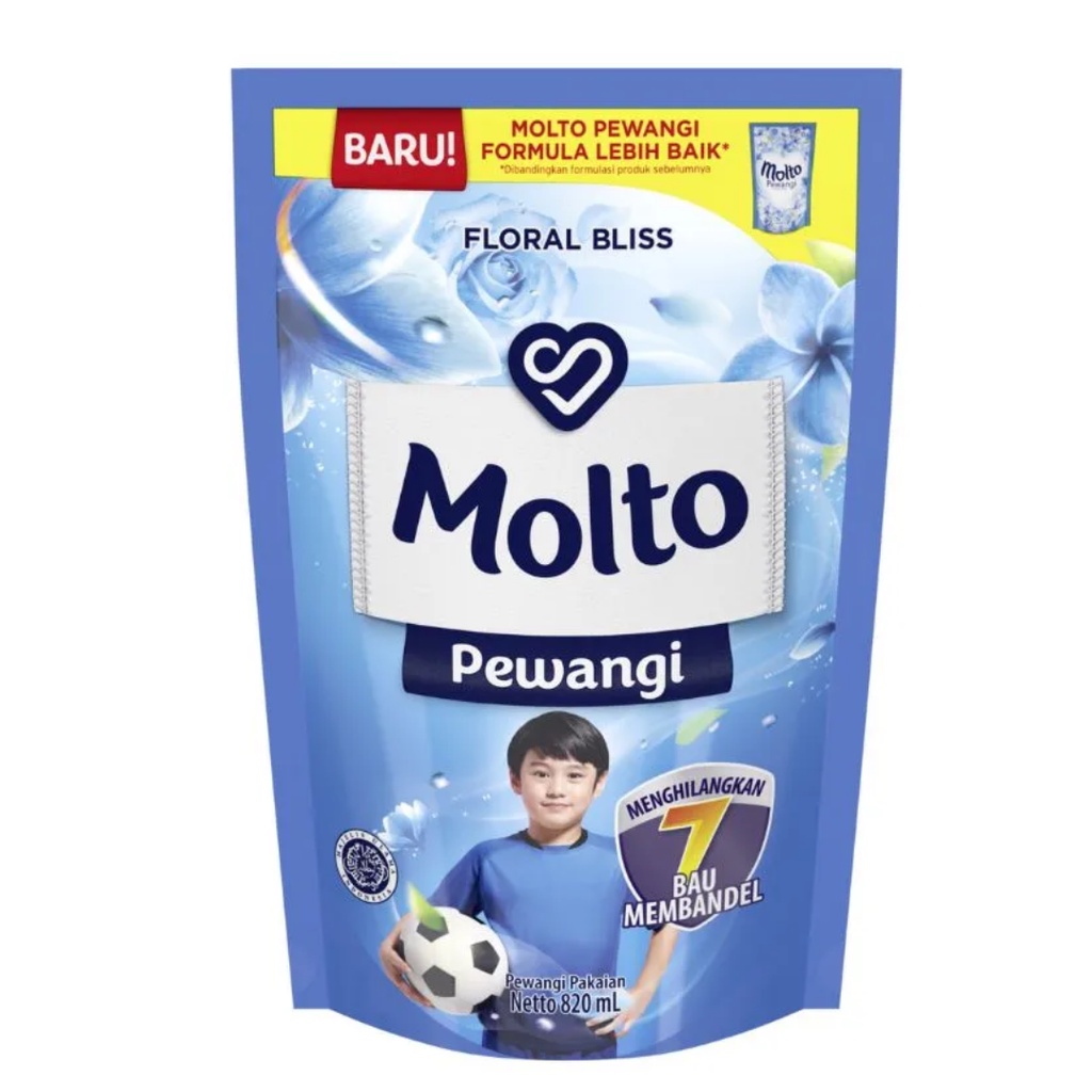 Molto Pewangi Floral Bliss 820ml - Molto Pewangi Biru Biru 820ml