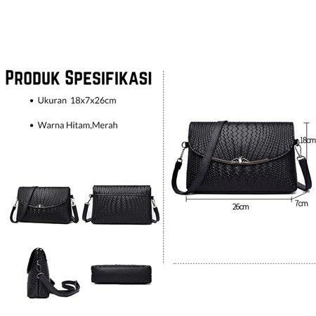 CYS TAS SELEMPANG WANITA KULIT SLING BAG WOMEN FASHION KOREA TERLARIS TREND COD IMPORT T176