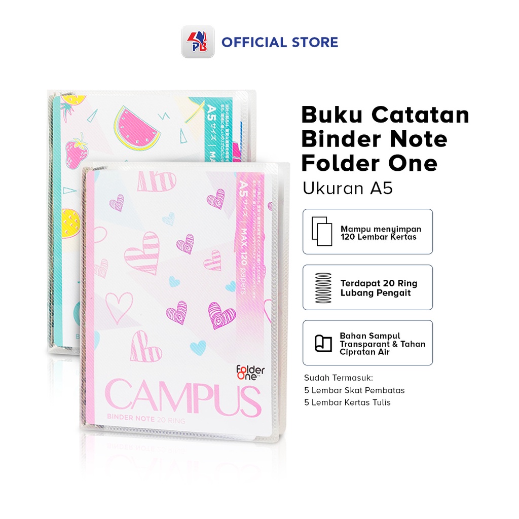 

Binder File Note Model 20 Ring Ukuran A5 Isi Ulang Folder One