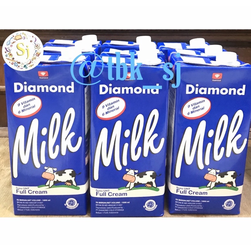 

Diamond milk susu UHT full cream 1Liter (exp 18 januari 2023)