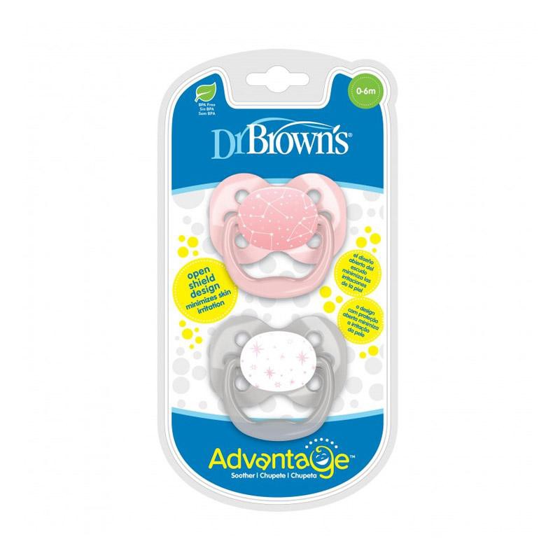 Dr. Brown's Advantage Pacifier 2 Pack Stage 1 (0-6M)