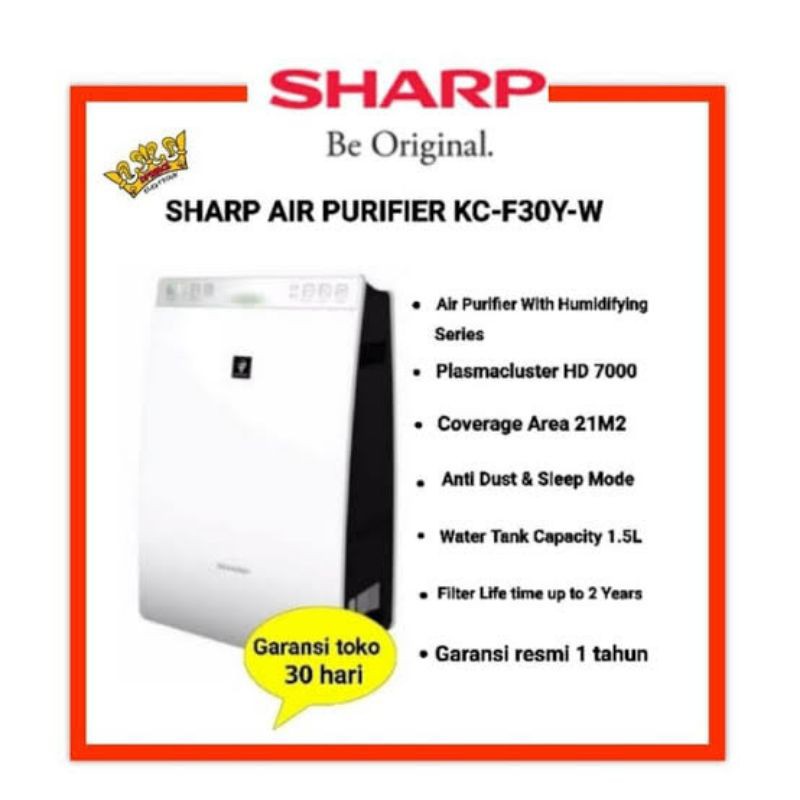 SHARP AIR PURIFIER HUMIDIFIER PURIFY HUMIDIFY KCF30YW KCF 30 KCF30 YW 30YW ALAT MESIN MENYARING PENY