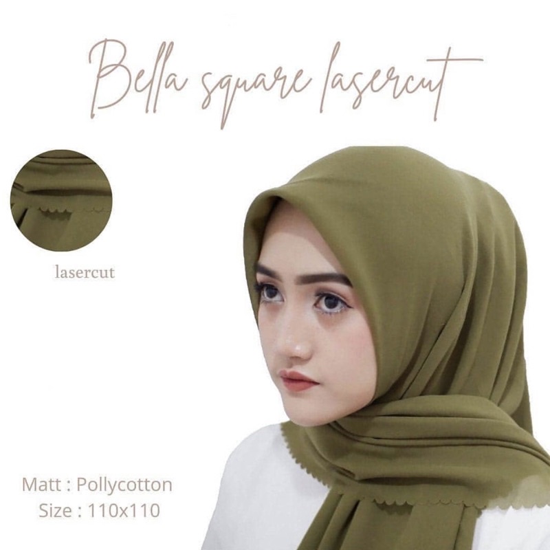 SEGIEMPAT BELLA LASERCUT / JILBAB POLYCOTTON LASER CUT