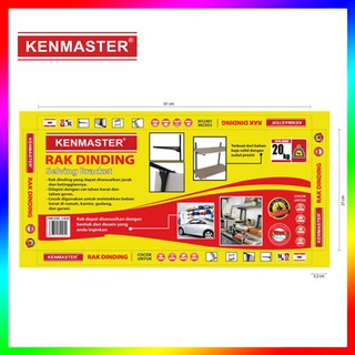 Kenmaster Rak  Dinding Multifungsi 2  Susun  Besi Alas Kayu  