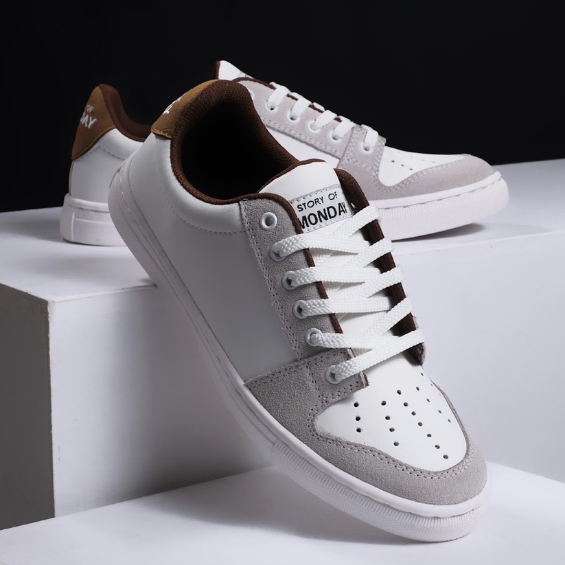 NACHT WHITE | ManNeedMe X MONDAY | Sepatu Sneakers Pria Casual ORIGINAL