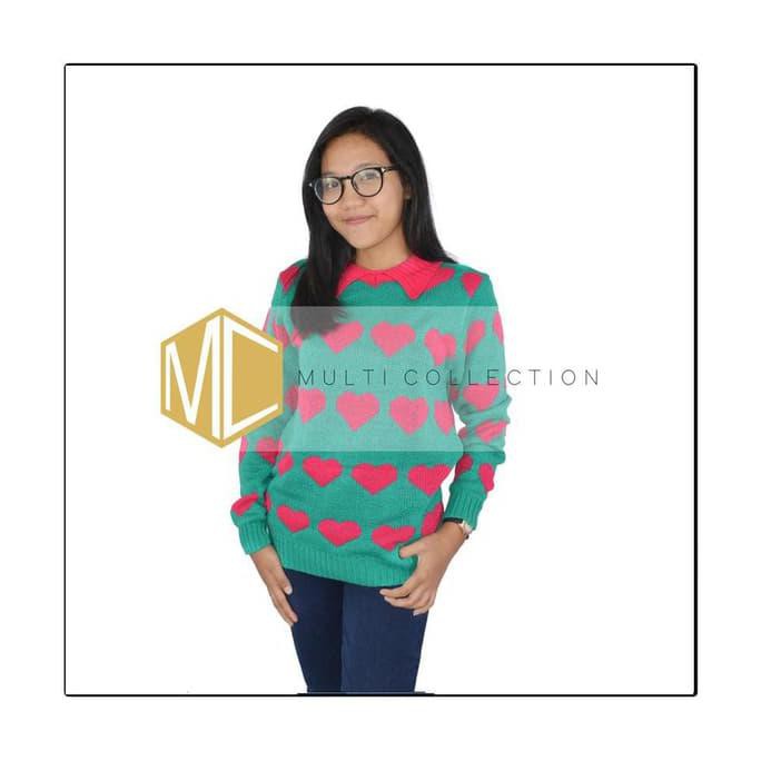 PAKAIAN WANITA LOVE TRIBAL | BAJU RAJUT | SWEATER RAJUT | SWEATER FASHION TOP