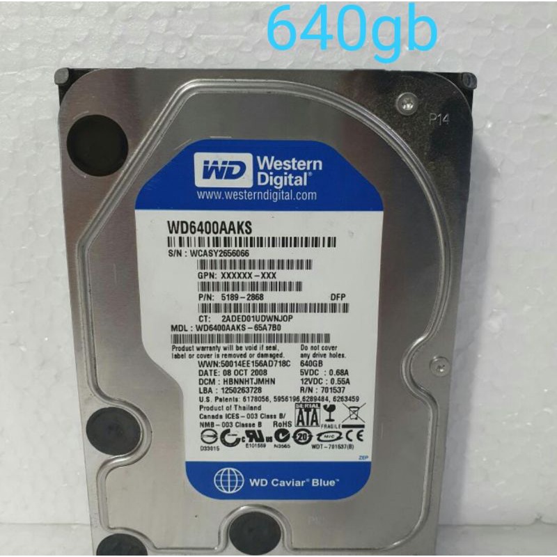 Harddisk internal PC 3,5&quot; 640GB SATA
