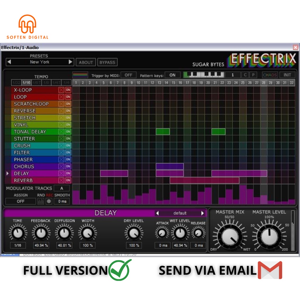 Jual Sugar Bytes Effectrix v1 VST Plugin professional multieffect