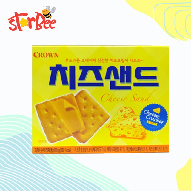 

Crown Cheese Sand 60gr / Krekers Sandwich Dengan Krim Keju Korea