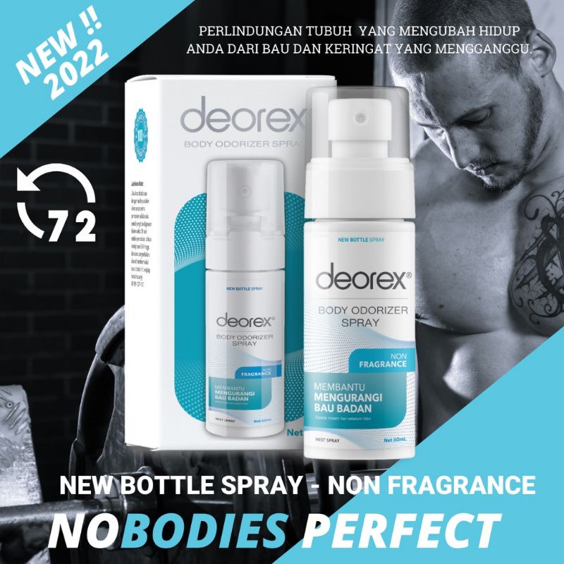 Deorex Body Odorizer Spray 60 Ml Body Spray Penghilang Bau Ketiak &amp; Bau Kaki