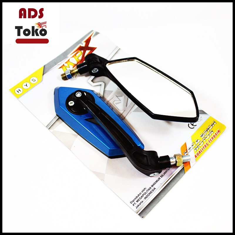 Spion Motor Alevo Putar 360 Derajat Yamaha Mio Xride Dll Variasi Aksesoris Motor Warna Biru