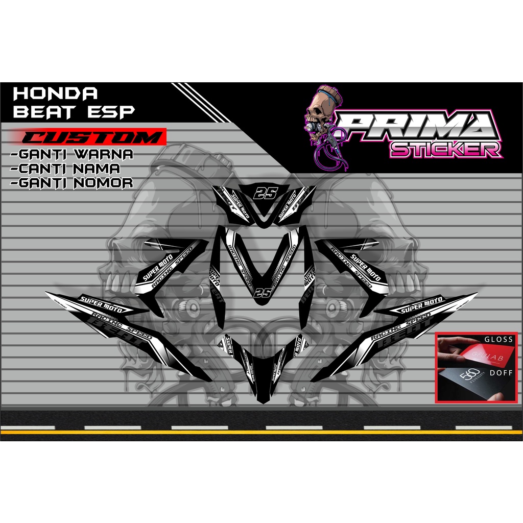 Decal Sticker honda Beat esp custom full body, beat esp