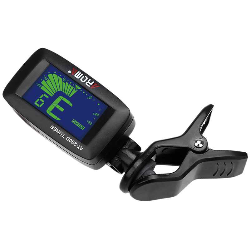 AROMA Tuner Gitar dengan Display LCD - AT200D-Hitam