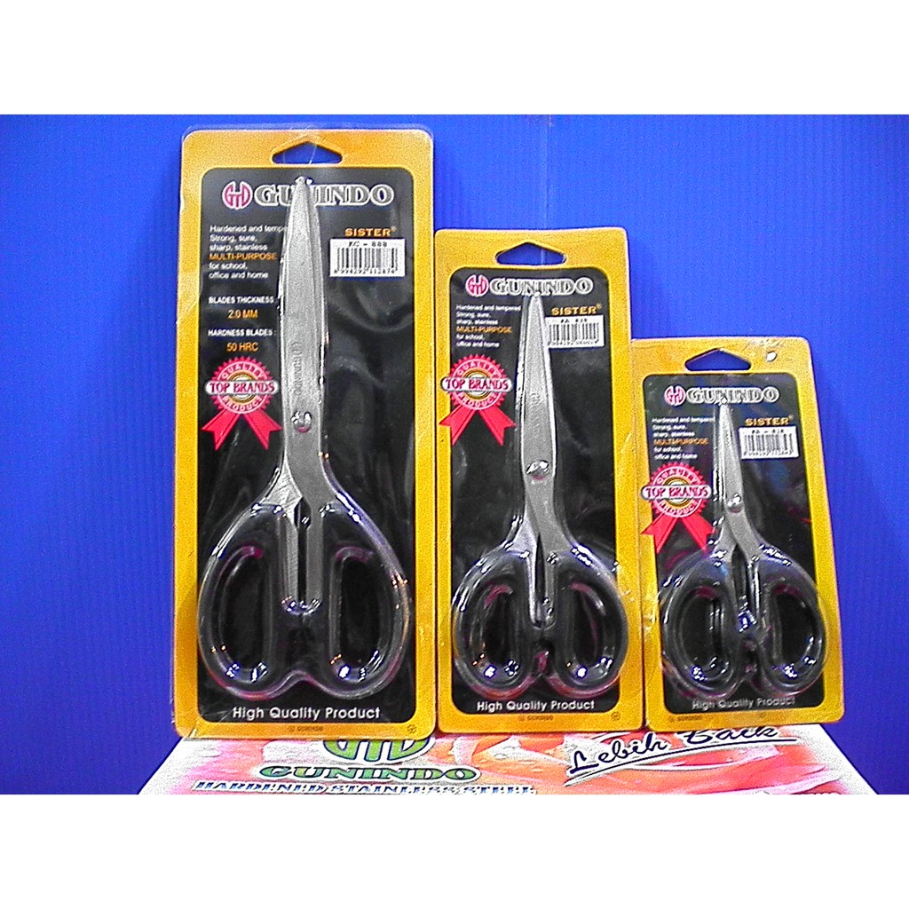 

Gunting kecil 818, gunting sedang 838, gunting besar 888 kuat dan tajam