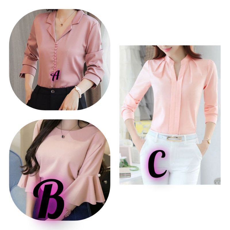 Pola kemeja /pola blus/pola instan BLUS WANITA/MURAH/TERBARU/MODERN/TERLARIS
