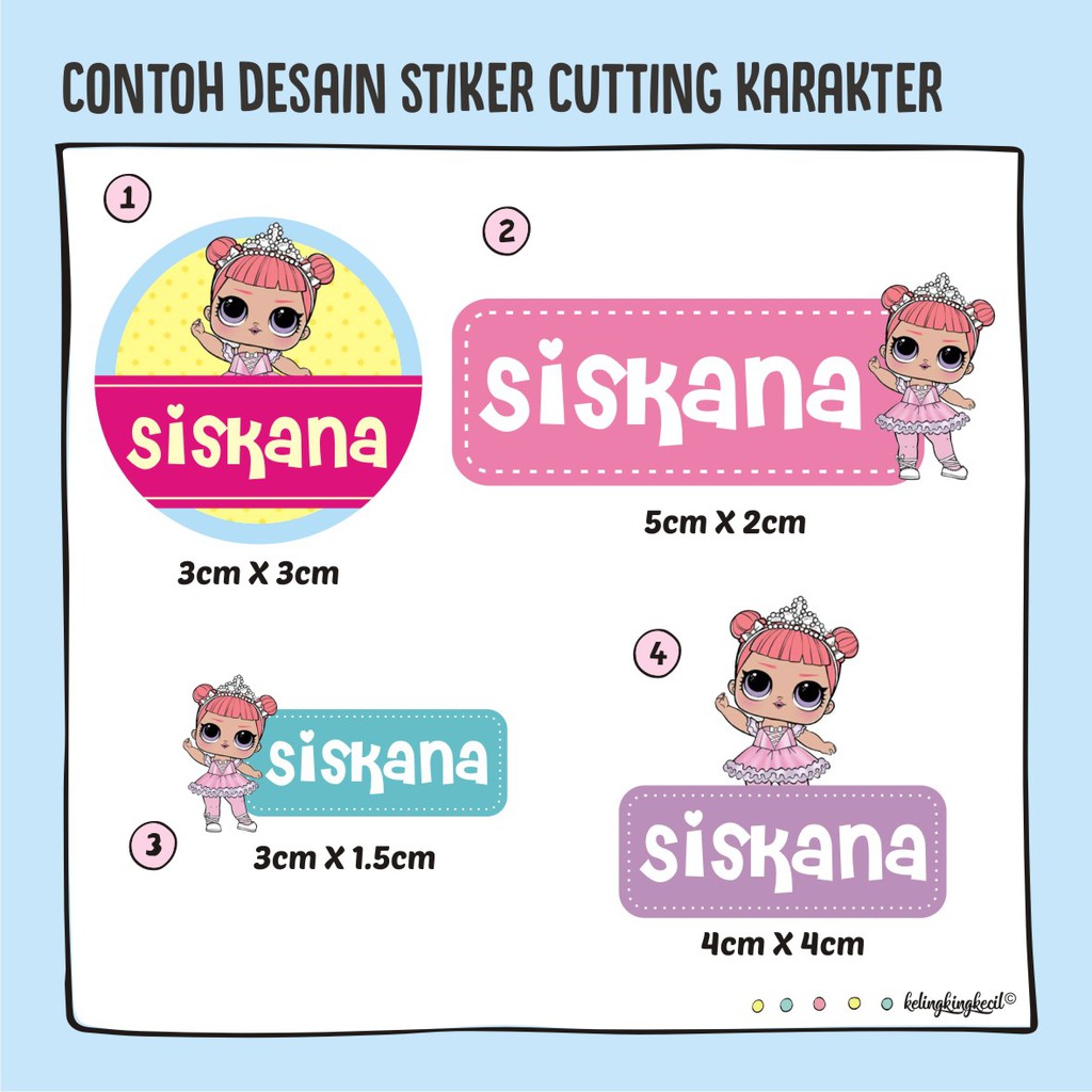 

STIKER LABEL NAMA CUSTOM ~ CUTTING ~ LOL