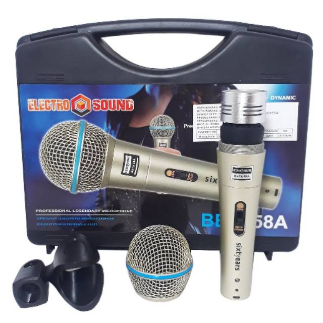 Micophone ELECTRO SOUND BETA 58 Sixtyears Mic Koper (Pakai On/Off)